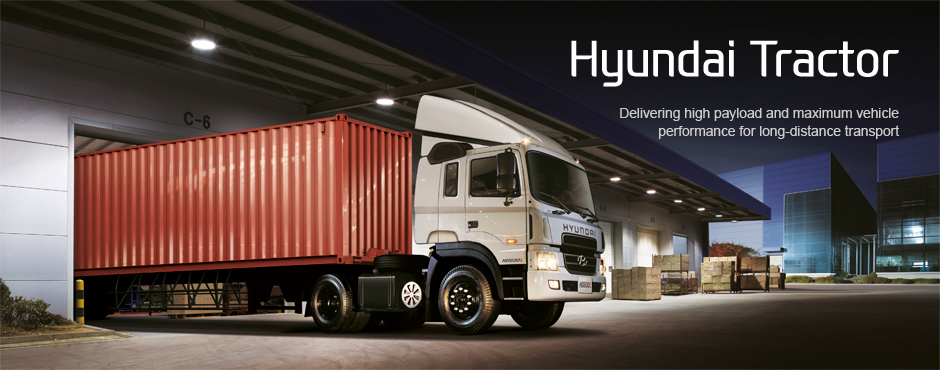 Hyundai Tractor. Delivering high payload and maximum vehicle performance for long-distance transport